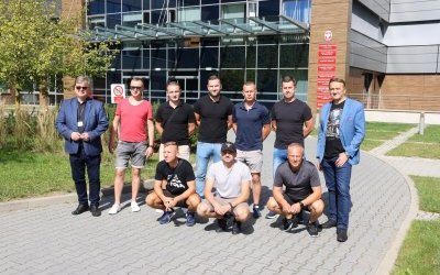 Wyjazd drużyny reprezentujacej powiat kielecki na mistrzostwa do Zakopanego