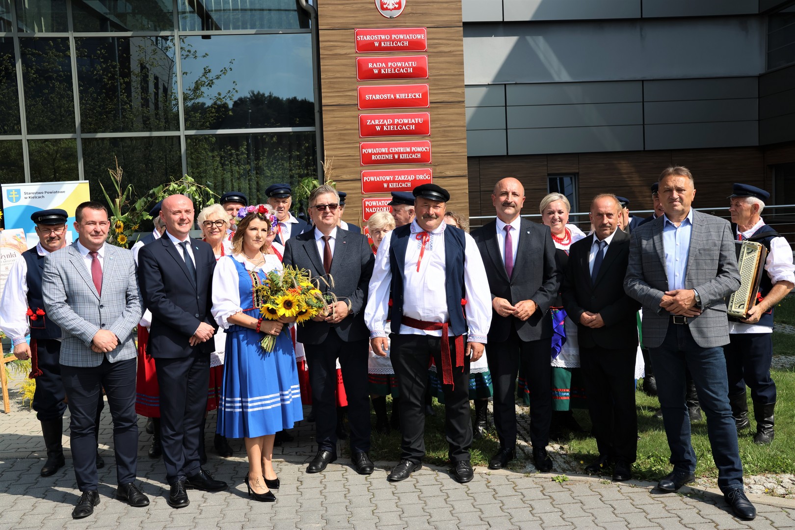 Konferencja o dożynkach powiatowych w Łopusznie