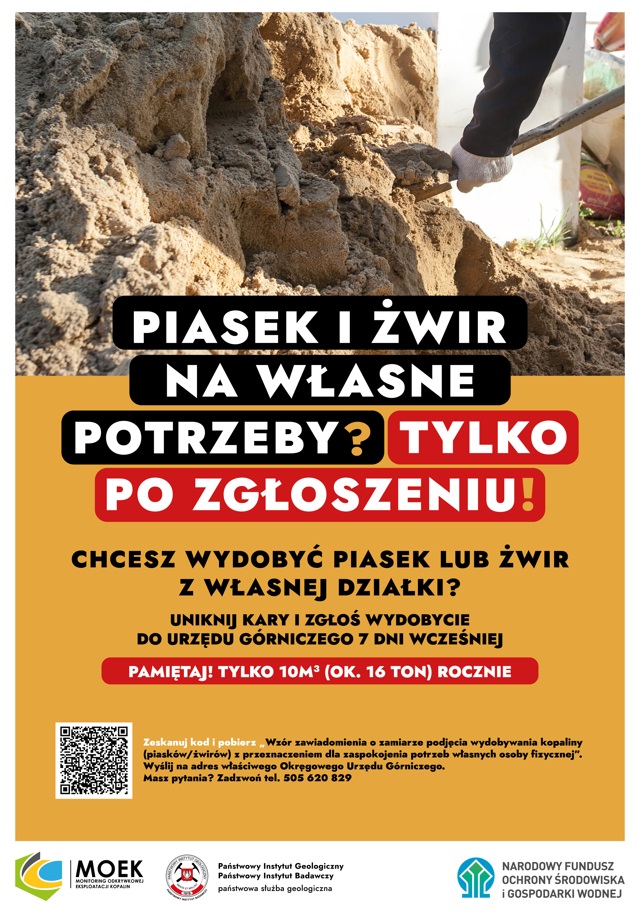 Wydobywanie piasku i żwiru na własne potrzeby