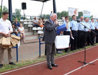 Członek Zarządu Powiatu w Kielcach - Marek Kwiecień był gościem Gminnych Zawodów Sportowo-Pożarniczych, które odbył się w Morawicy.