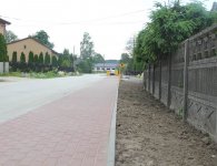 Chodnik w miejscowości Łukowa