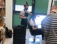 Zajęcia praktyczne w PZS w Łopusznie - technik usług fryzjerskich