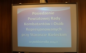 Posiedzenie Powiatowej Rada Kombatantów i Osób Represjonowanych przy Staroście Kielecki (1)