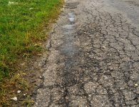 Otwarcie drogi w Głuchowie - droga przed remontem